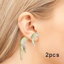 lizard stud earrings funny creative