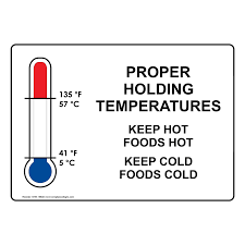 proper holding temperatures
