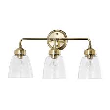 Varaluz Helena 3 Light 22 Bathroom Vanity Light In Antique Brass
