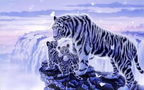 mobile wallpaper fantasy snow tiger