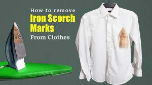remove iron scorch marks from clothes
