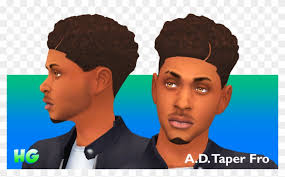 sims 4 afro hair male hd png