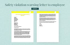 safety violation warning letter to