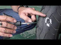 motorcycle tyre repair how to plug a