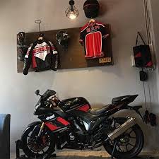 Motorcycle Helmet Rack Wall Mount