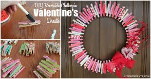 diy valentine s clothespin wreath