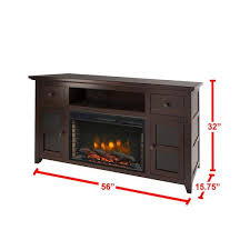 Muskoka 56 In Winchester Media Electric Fireplace Dark Walnut