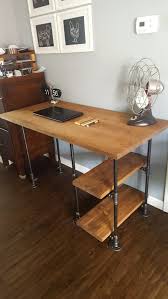 Industrial Pipe Desk Wood Office Desk