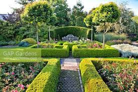 Formal Garden With V Stock Photo By