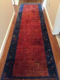 hand knotted gabbeh style wool runner