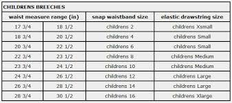 Devon Aire Size Charts