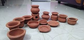 What do you like to cook in them? Clay Red Miniature Kitchen Set Playing Cooking Pots For Playing Kids Rs 350 Set Id 22476174433