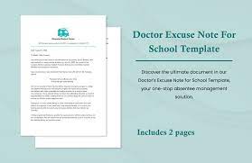 doctor excuse note template in pages