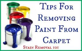removing paint from carpet tips home