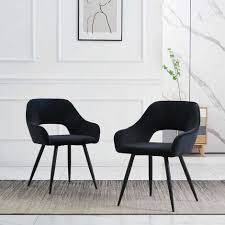 ainpecca 2pcs black dining chairs