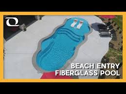 Beach Entry Fiberglass Pool