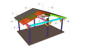 20x16 Gable Pavilion Roof Plans