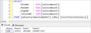 sql aggregate functions code sles