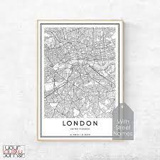 Map Print London Map Wall Art Printable