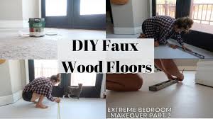 faux wood floors diy