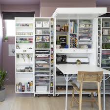 Tell us what your crafting projects are so we can figure out your storage and organization requirements. Dreambox Is A Storage Cabinet Meets Workspace For Crafters Scrapbox Craft Room Organizers