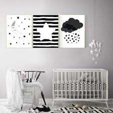 Nursery Wall Art Black And White Black