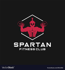 spartan fitness logo design icon