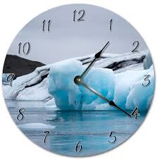10 5 Melting Iceberg Clock White Clock