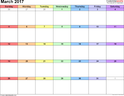 Blank March 2018 Calendar March 2017 Calendar February
