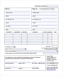 Sample Of Order Form Template Order Form Template Cyberuse Chakrii