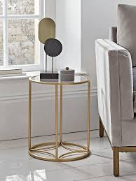 round gold glass side table in 2020