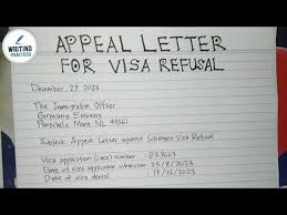 how to write an appeal letter for visa