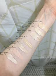 Several Shades Of Shape Tape Popular Foundations For