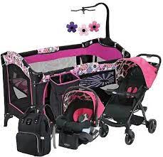 Newborn Baby Girl Pink Stroller With