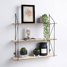 3 Tier Shelf Wall Hanging Shelves Black