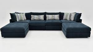 eli double chaise sectional sofa ink