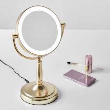 gold light up vanity makeup mirror
