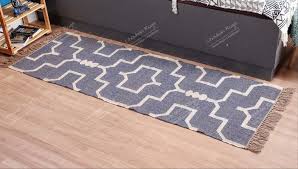 handcrafted jute kilim area rug runner