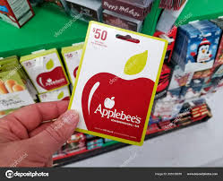 applebees gift card in a hand stock