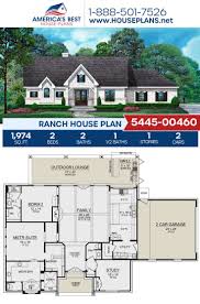 House Plan 5445 00460 Ranch Plan 1