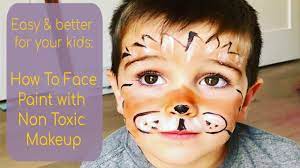 easy lion face paint tutorial with safe