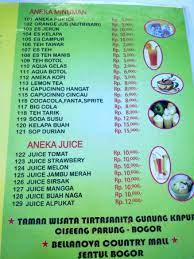 Selain di dalam shelter tersebut kecil tempatnya, kamu juga. Yang Lapar Berikut Price List Untuk Hrga Makanan Dsna Murce Fotografia De Taman Tirta Sanita Gunung Kapur Bogor Tripadvisor