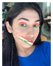 tricolour makeup