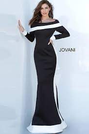 jovani 4062 black and white off the
