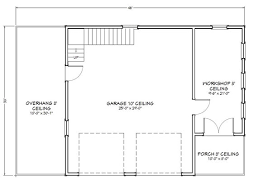 The 2 Bay Barn Garage Floor Plan 1 1 2