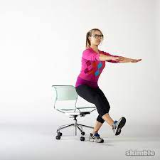 seated single leg stand ups exercise
