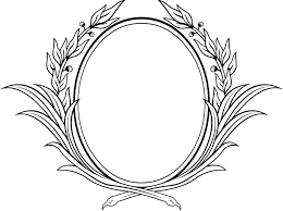 decorative oval fl vector frame