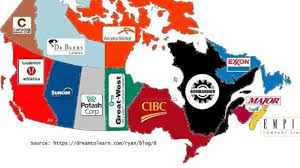 Large detailed map of canada with cities and towns. This Is Corporate Canada In 1 Map Photo Huffpost Canada Business
