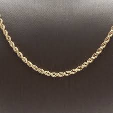18k gold 750 italy milor hollow rope