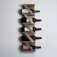 Modern Industrial Wall Wine Rack